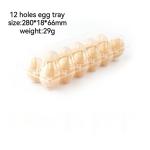 12 Holes Transparent Plastic Quail Egg Tray Hinged Clamshell Customizable