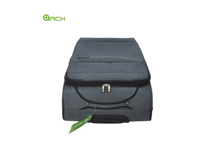 Snowflake Suitcase Soft Sided Luggage with One Front Hidden Pocket and Double Spinner Wheels