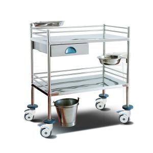 China Surgical Instrument Hospital Patient Trolley , Stainless Steel Medical Equipment Trolley factory