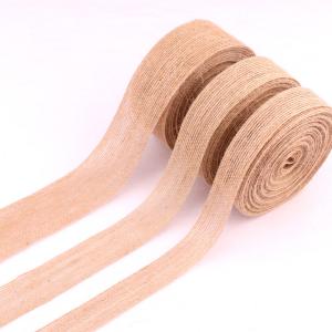 China Customize Loose Weave Burlap Ribbon For Gift Packing Decoration factory