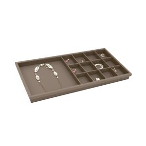 China YG-H030 Customizable 13-Compartment Jewelry Drawer Organizer Tray, MDF PVC Leather Storage Box for Wardrobe & Dresser on sale