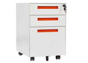 China Load 35kgs W390mm Steel Mobile Pedestal With 3 Drawers Cyber Lock factory