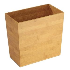 China Rectangle Bamboo Laundry Wastebasket Basket Customized Sized 2cm Thickness factory