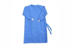 China Blue Color SMS Isolation Gown Dustproof Excellent Abrasion Resistance factory