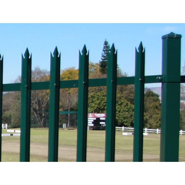 2.75m Width Steel Palisade Fencing , Rot Proof 3ft Metal Fence Panels