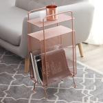 Bedside Waterproof 32x23x70cm Steel Book Rack Floor Standing