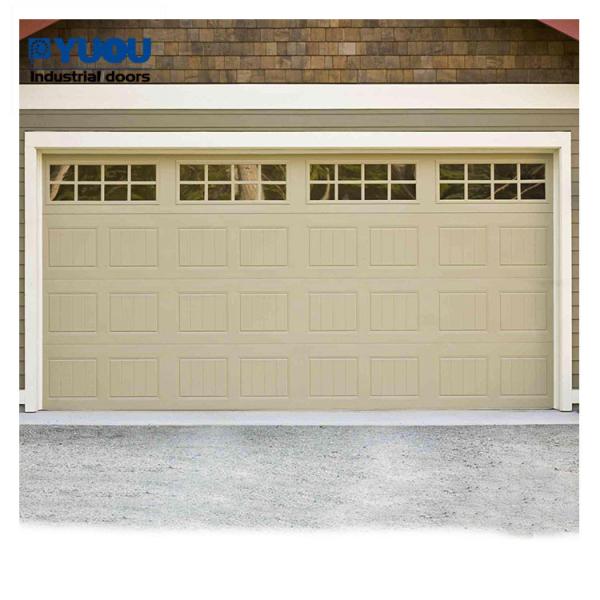 Remote Control 6m Sectional Overhead Garage Door Electric Steel Insulated