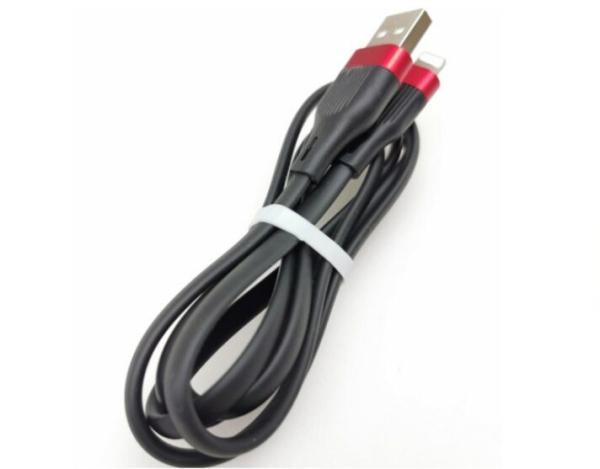Black Silicone iPhone USB Data Cable USB Charging Cable For Computer, Mobile