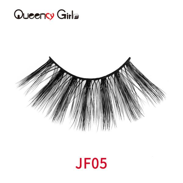 China Wispy Natural Silk Lashes , Synthetic Fiber Full Strip Lashes factory