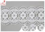 DTM Embroidered Floral Guipure Water Soluble Lace Trim Pass SGS Certificate