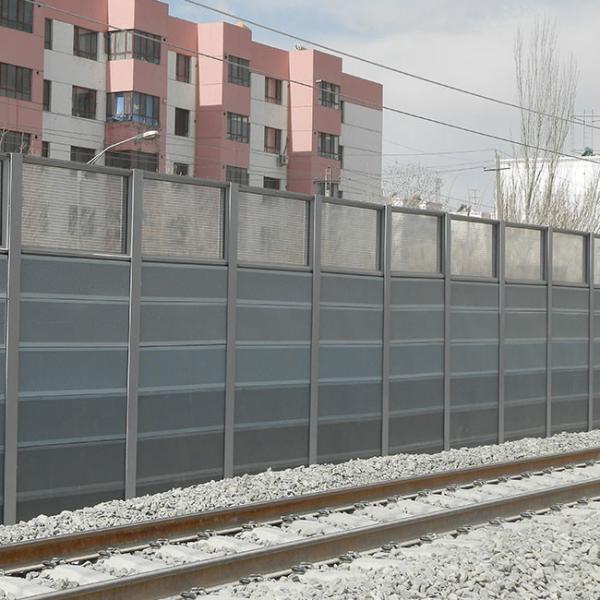 China Curved Shape Acoustic Sound Noise Barrier Fence Transparent Soundproof factory