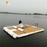 Sunbathing Inflatable Dock Platform PVC Inflatable Sport Boats Yacht Dock