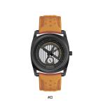 Japan Miyota 6P28 Leather Strap Watches Mens 3 ATM Watch Stainless Steel Case