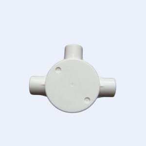 China UPVC Junction Box Two Way PVC Conduit And Fittings 20mm 25mm Screw Part Use factory