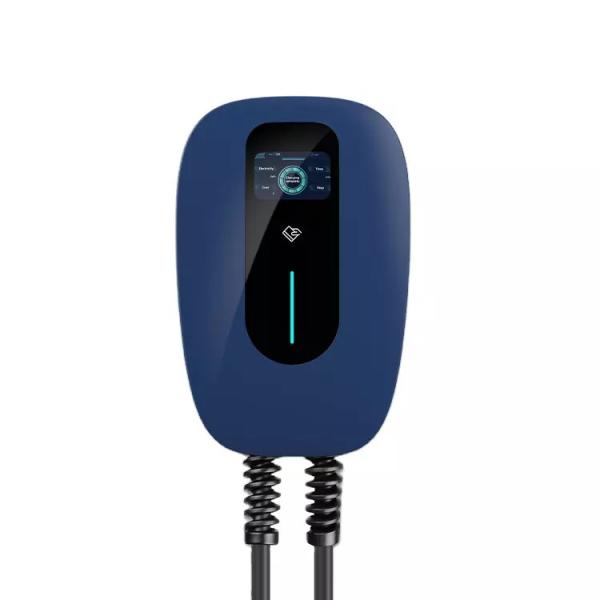 Dustproof 380VAC Dustproof EV Charging Station , EV Smart Charger RFID LCD