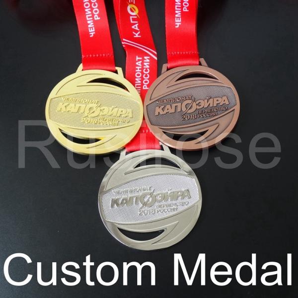 Custom gold silver run medal,personalized Antique bronze honor runner sport