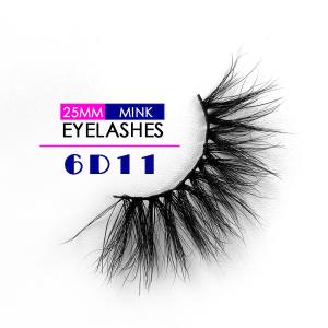 China Natural Black 6D Mink Lashes , Customized Package Dramatic Mink Lashes factory