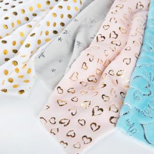 China Customized Yarn Count Flannel Fabric for Gold Bronzing Embossed Fabric by Texture factory