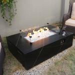 Square Steel Metal Outdoor Propane Gas Firepit For Enjoy Garden Life