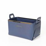Convenience Stores Foldable Clothing Leather Basket Storage Box Desk Organizer