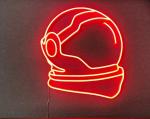 Astronaut Helmet Custom Neon Sign Silicone Acrylic For House / Wall Decoration