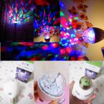 Voice Controlling 3W Disco Stage Lights RGB Crystal Magic Rotating Ball