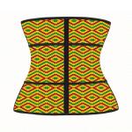Sweat Fit Adjustable Waist Trimmer Kente Cloth Everyday Waist Cincher