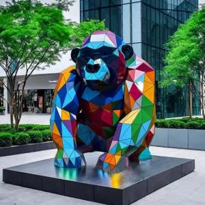 China China Decoration Sculpture Laser Cutting Stainless Steel Monkey Sculpture factory