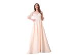 O Neck Half Sleeve Evening Dresses / Royal Prom Party Dress For Dinner
