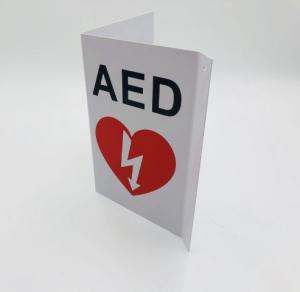 China Plastic AED Wall Sign V Shape For Outdoor Smart First Aid Station factory