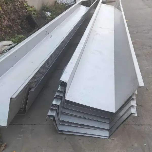 Custom stainless steel gutter fabrication examples