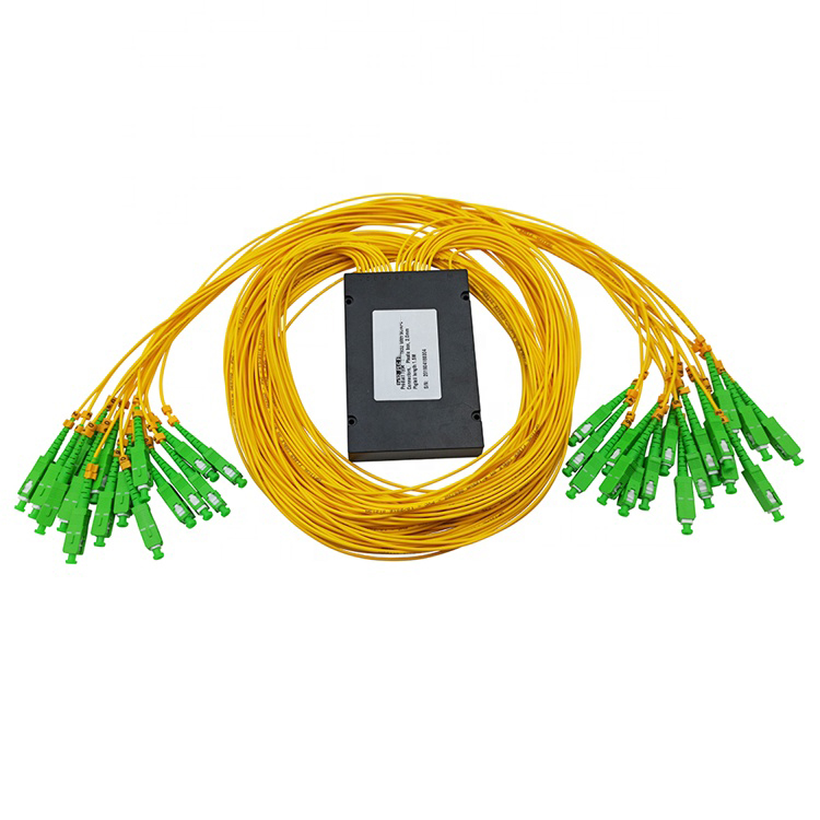 1x2 1x4 Plc Single Mode Fiber Splitter Epon Splitter With Connector Sc Apc
