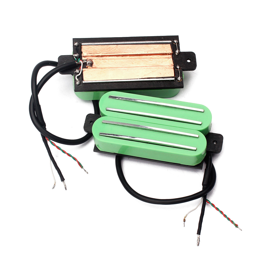 Ceramic Magnet Dual Rail Humbucker Pickup 9KΩ N/M 18 KΩ/B ABS Green Cover