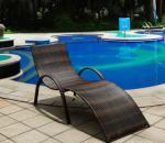 CE BSCI S Shape Stylish Practical Outdoor Sun Lounger Villa Courtyard Pool