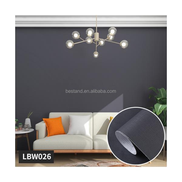 Matt Surface Textured Wall Paper for Interiors Homes Plain Color Vinyl Self-Adhesive Wallpaper Peel Stick Entertainment