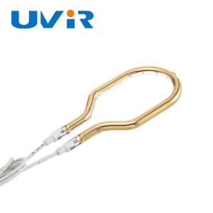 China 200-6000W Power Ring Quartz Infrared Lamps with Customized Gold Coated Single Tube Heating Accessories factory