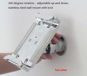 China wall-mounted metal display lock tablet stand 360 degree rotation up and down adjustable factory
