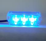 3W Blue Police LED Light Head Surface Mount Emergency Lights High Intensity