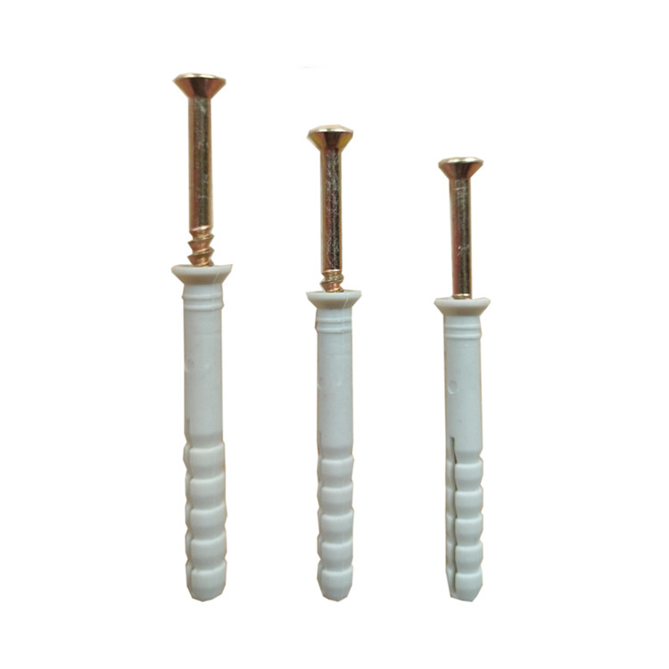 Heat Resistance Yellow Plastic Expansion Anchor Nail Wall Plugs Easy To Install