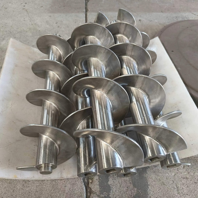 OEM Custom Stainless Steel Auger Spiral Machine Slurry Screw Conveyor Shaft Assembly