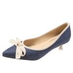 Pointed Head Lady Shallow Mouth Business Elegant High Heeled Shoes Patchwork