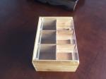 OEM bamboo wooden tea storage box chest box with clear acrylic lid