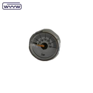 China Good quality hot sale OEM air hexagon brass chromed 250bar 300bar 350bar 23mm mini pressure gauge factory