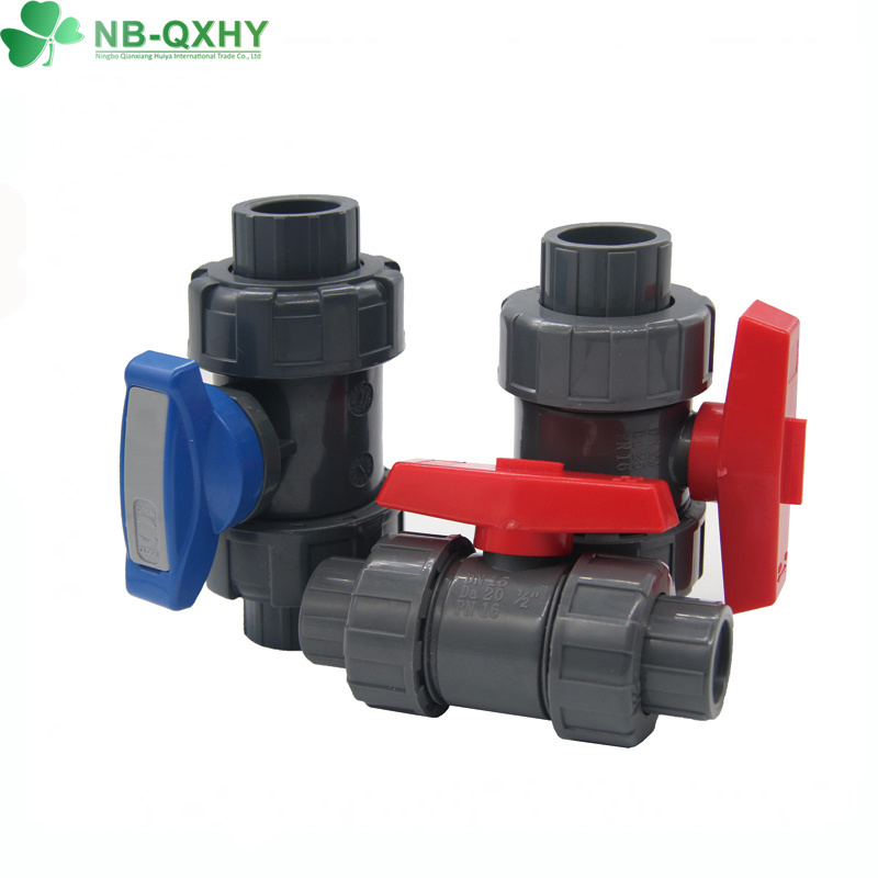 High Quality Durable Useful Plastic True Union Ball Valve CPVC UPVC Ball Valve DIN ANSI JIS Standard PVC Union Ball Valve