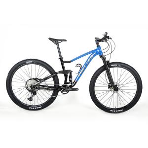 China Light Weight AL7005 Aluminium Full Suspension Mountain Bike Smooth Welding Inner Cables factory