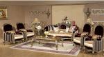 Italian French luxury solid wood sofa palace villa European new classical fabric