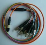 single connector 4, 8, 12, 24 Fiber MPO - LC Fiber Optic Patch Cord