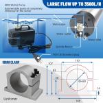 Water Cooled Spindle Motor ER20 24000rpm with 2.2KW VFD Inverter 80mm Clamp