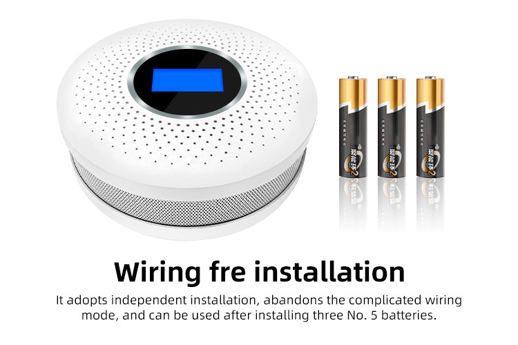Portable Fire Co Alarm Battery Operated Smoke And Carbon Monoxide Detector For Home And Kitchen