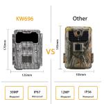 Dual lens hidden camera KW696 OEM/ODM 0.4s trigger 1080P/30MP waterproof IP67